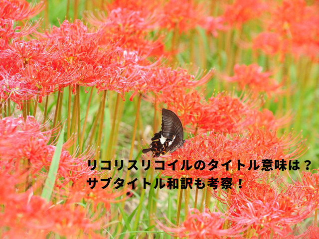 リコリスリコイルのタイトル意味は サブタイトル和訳も考察 Cocoroこめて