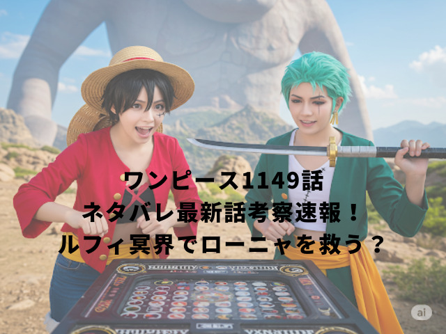 ワンピース1149話ネタバレ最新話考察速報！ルフィ冥界でローニャを救う？